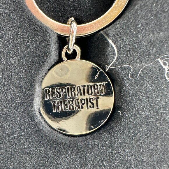 Respiratory Therapist Keychain Lung Stethoscope Charms For Medical Professionals - Picture 2 of 4